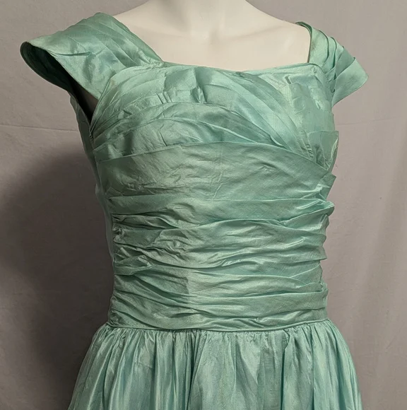 slim fit dress slacks Light Mint Chiffon Spaghetti Straps Fit Flare Formal Dress main image 1